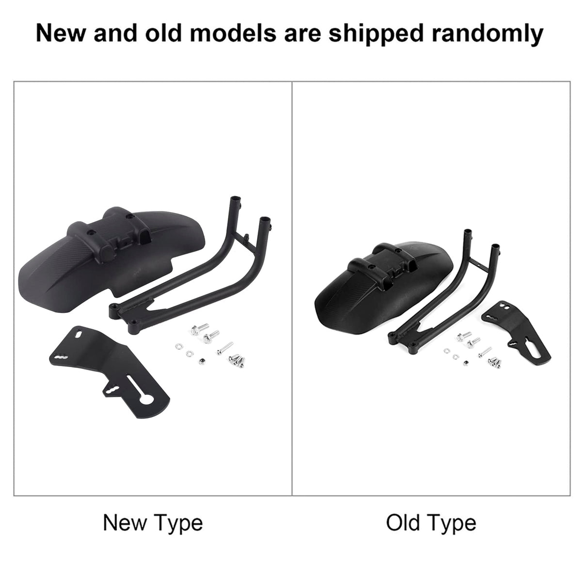 SOULONG Universal Motorcycle Rear Mudguard Water Shield - Black NEW