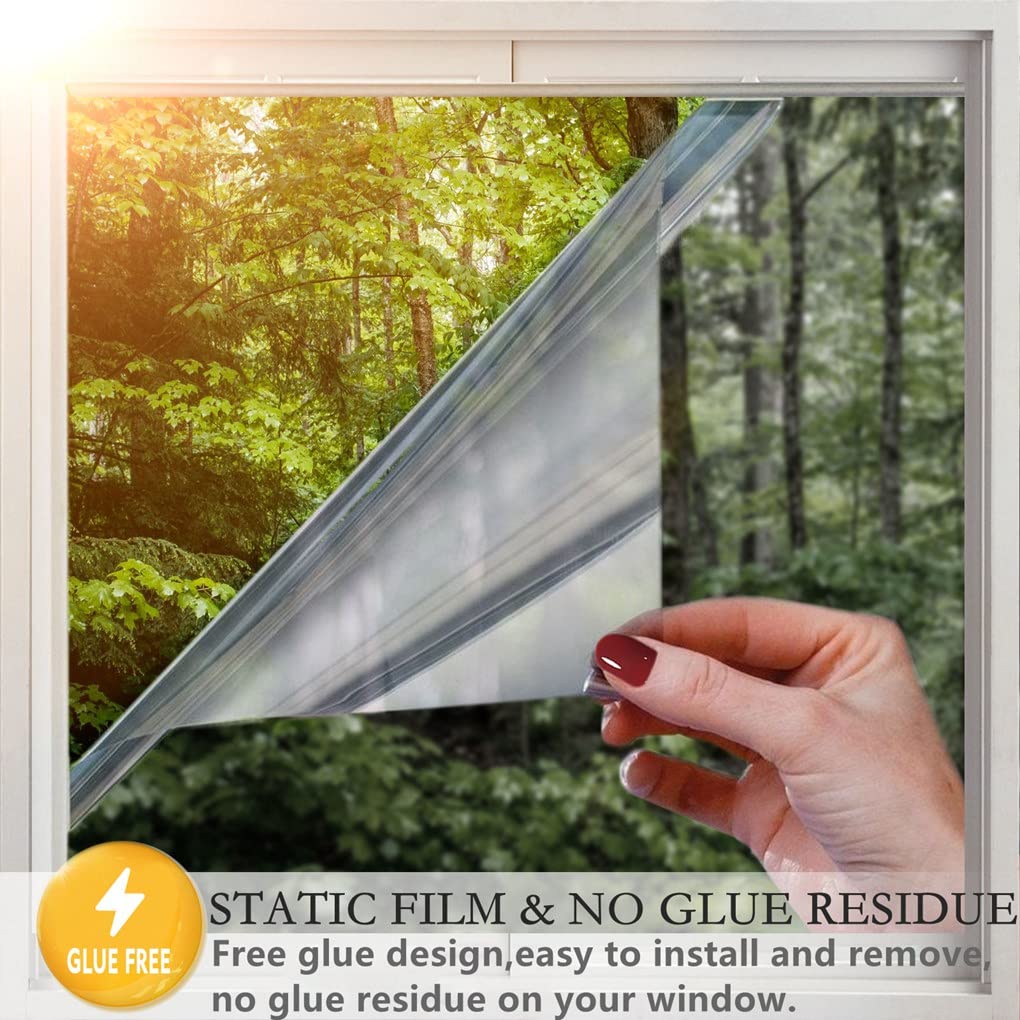 Arthome One Way Window Film Silver Daytime Privacy UV Blocking 60cm x 254cm NEW
