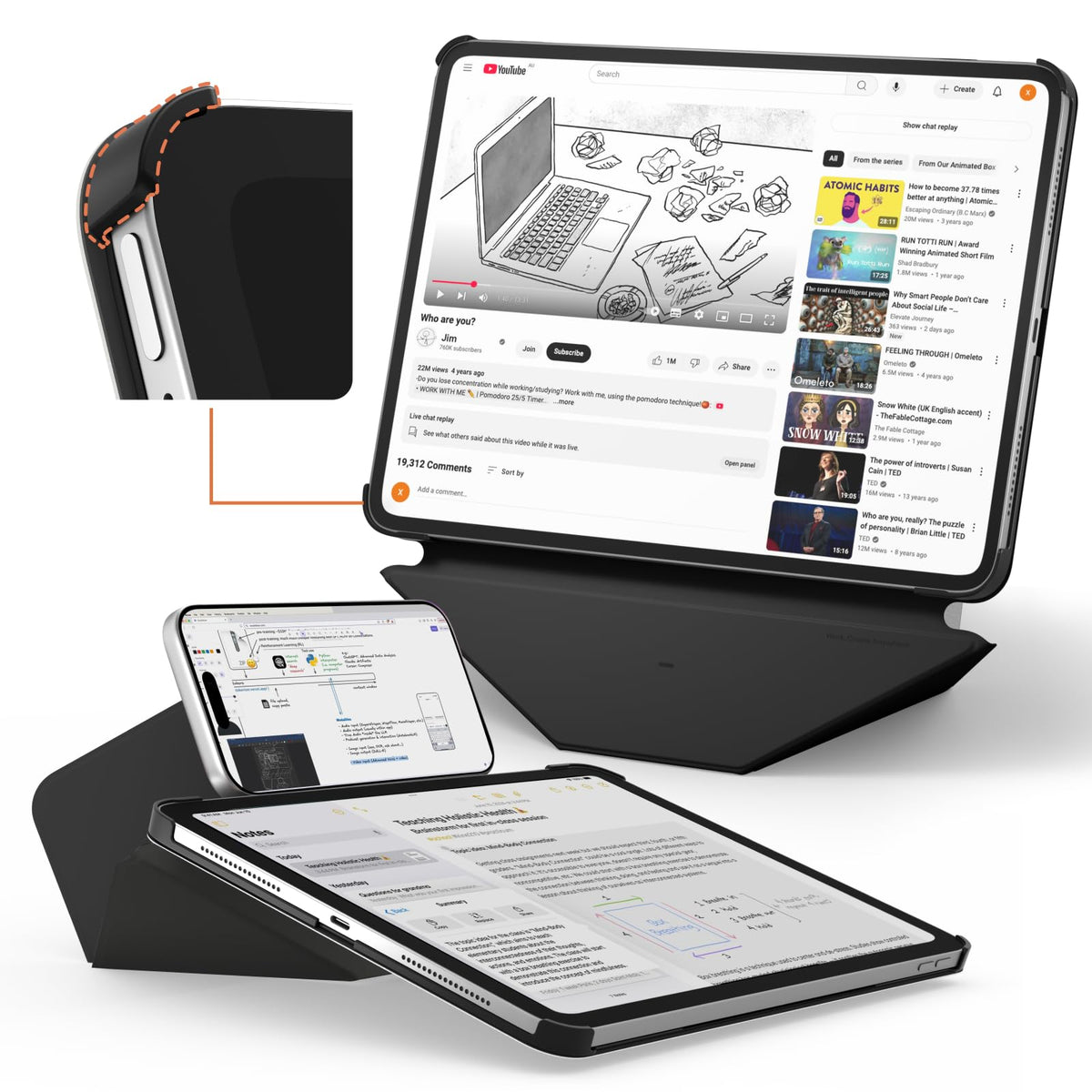 MOFT Dynamic Cases Folio Case for iPad Air 11" - Jet Black DEMO