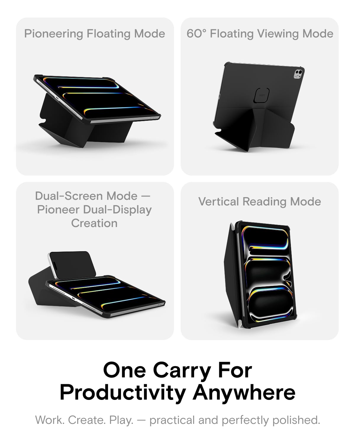 MOFT Dynamic Cases Folio Case for iPad Air 11" - Jet Black DEMO