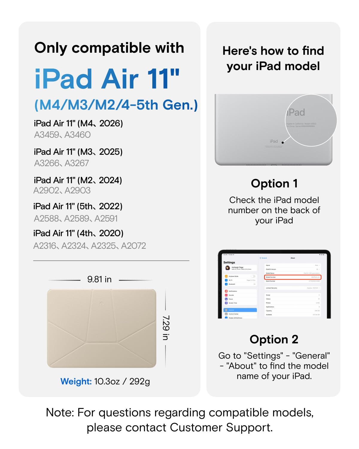 MOFT Dynamic Cases Folio Case iPad Air 11-inch M4 M3 M2 Terracotta Beige DEMO