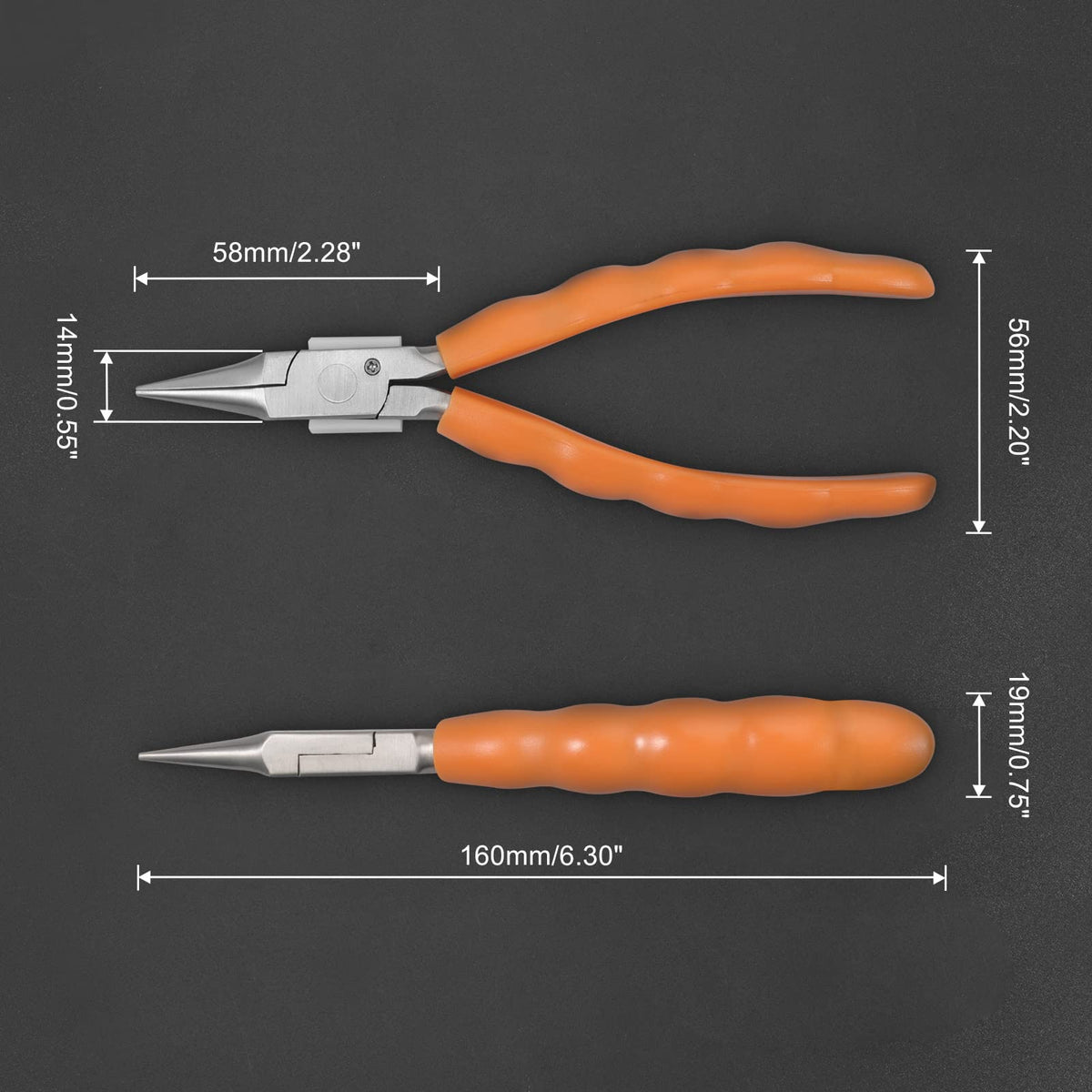 LEONTOOL 6" Chain Nose Stainless Steel Pliers - Eyewear Care Tool NEW