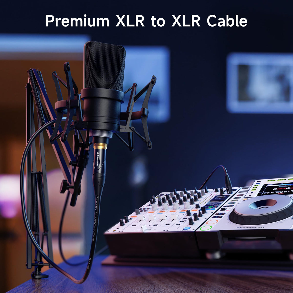 Cable Matters XLR Microphone 2-Pack 7.6m Black Male Female NEW