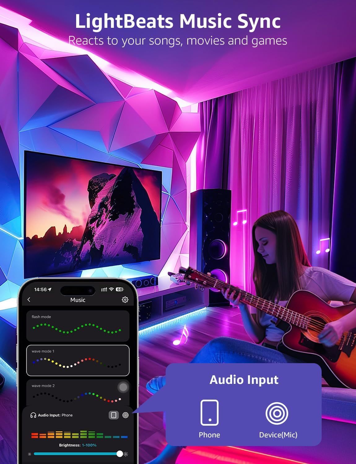 Lepro S1 LED Strips AI Smart LED Strip Lights 10M RGB Multicolour DEMO