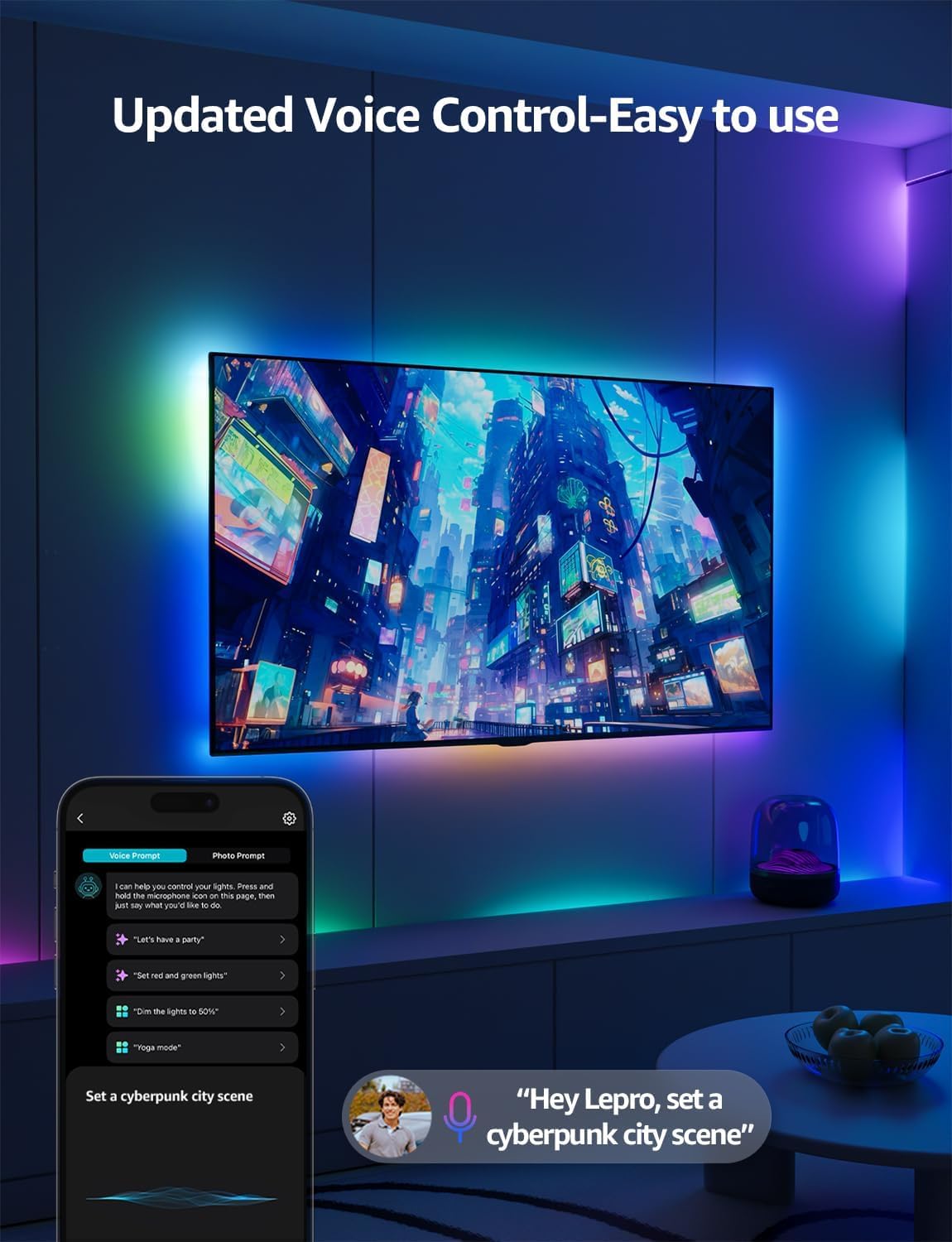 Lepro S1 LED Strips AI Smart LED Strip Lights 10M RGB Multicolour DEMO