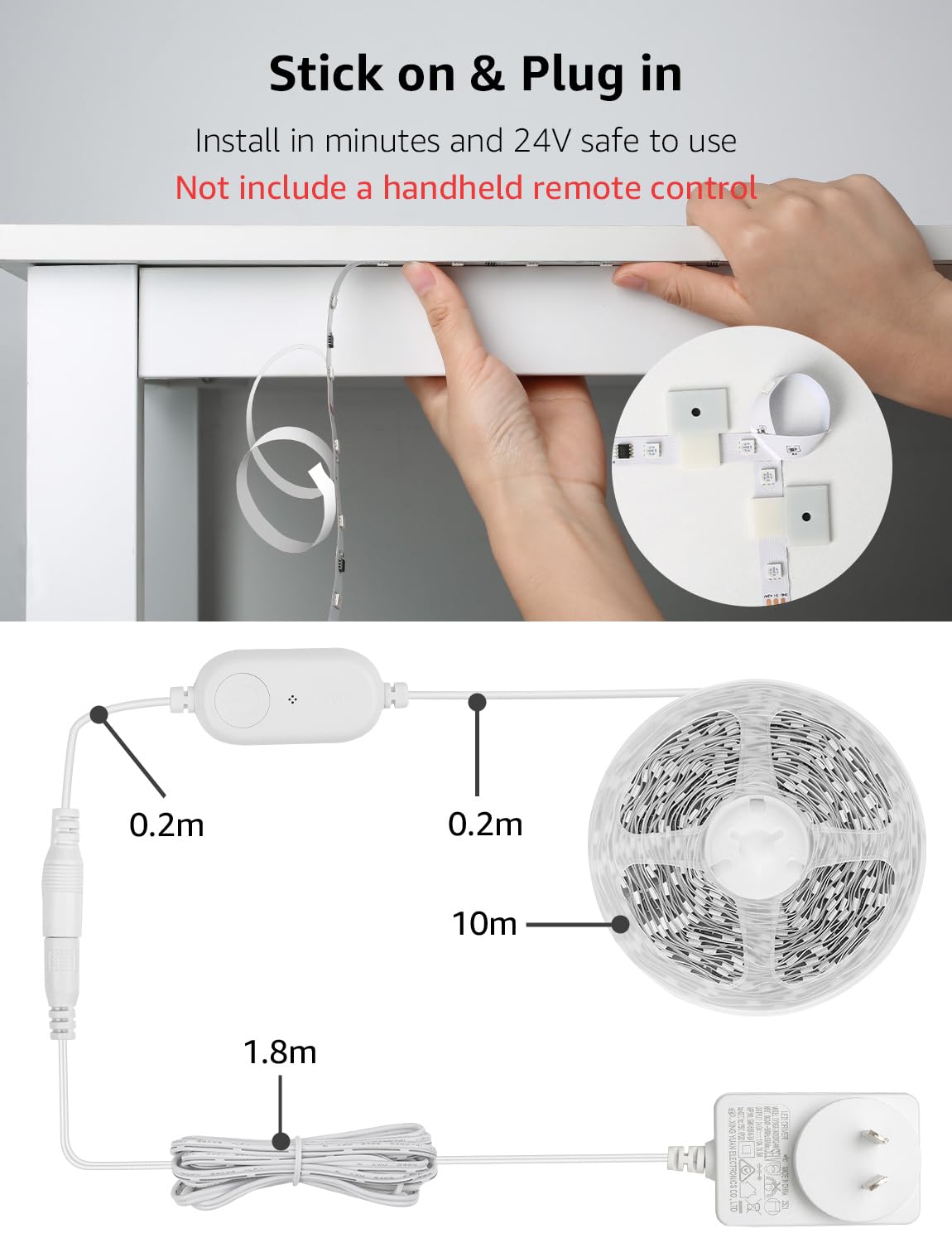 Lepro S1 LED Strips AI Smart LED Strip Lights 10M RGB Multicolour DEMO