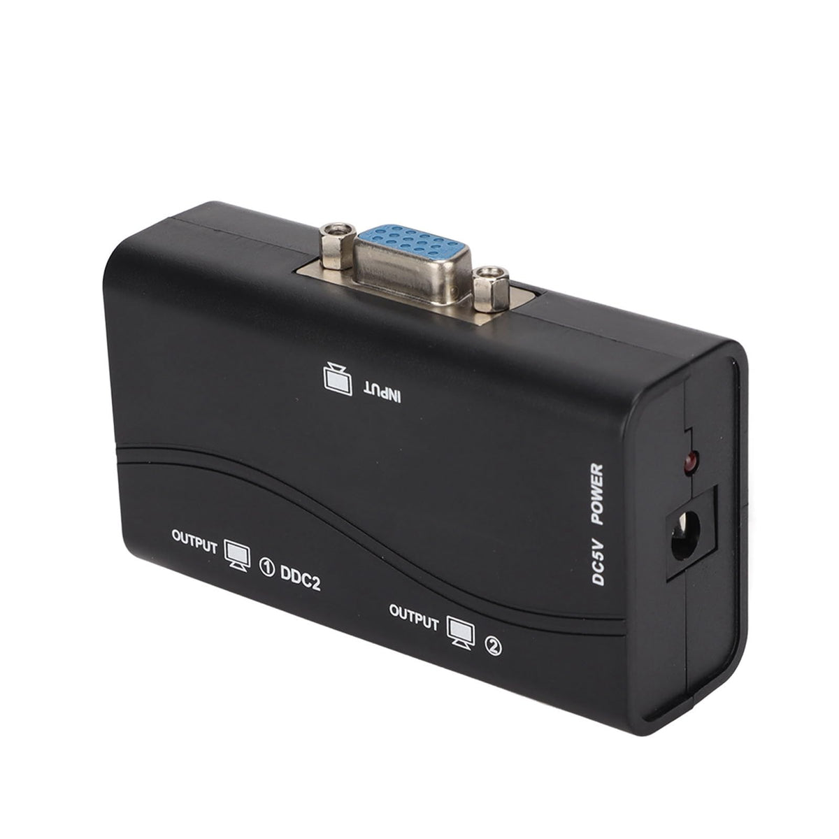 GOWENIC VGA Splitters Splitter 1 in 2 Out 1080P Video Duplicator USB Powered NEW