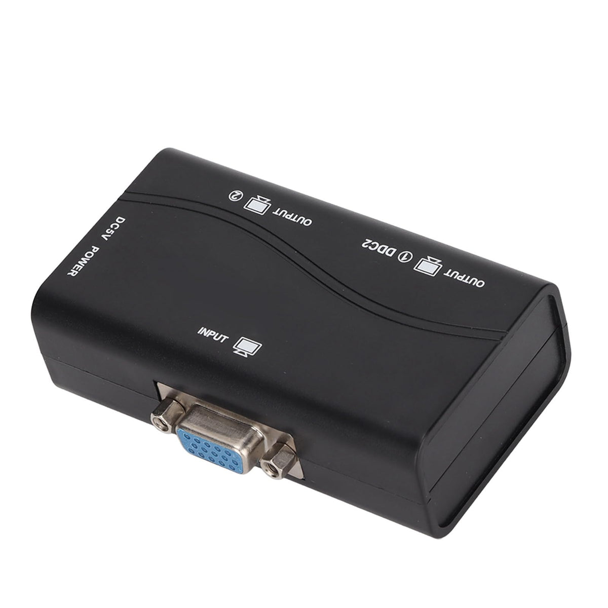GOWENIC VGA Splitters Splitter 1 in 2 Out 1080P Video Duplicator USB Powered NEW
