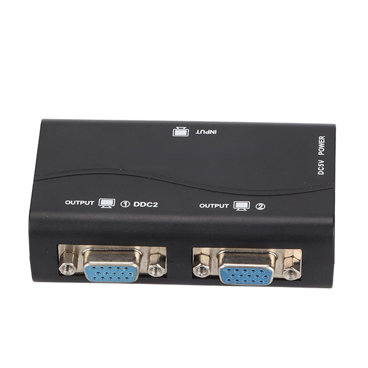 GOWENIC VGA Splitters Splitter 1 in 2 Out 1080P Video Duplicator USB Powered NEW