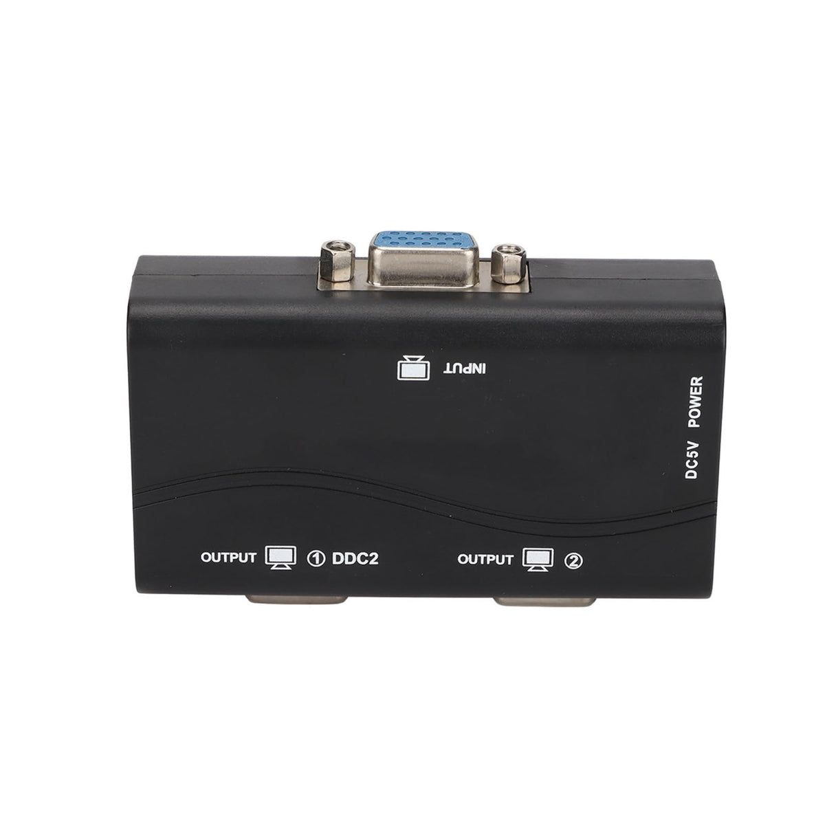 GOWENIC VGA Splitters Splitter 1 in 2 Out 1080P Video Duplicator USB Powered NEW