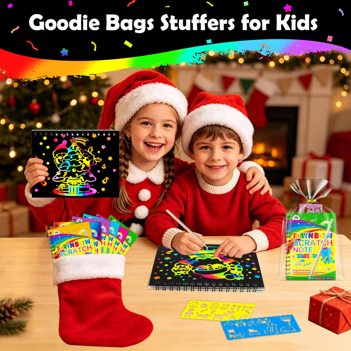 ZMLM Rainbow Scratch Art Party Favors for Kids Birthday Gifts Bulk DEMO