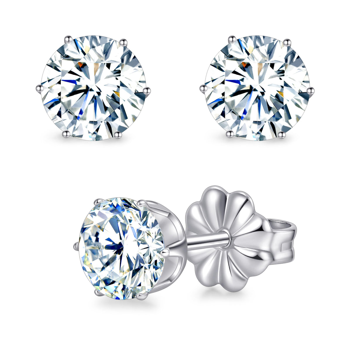 Limerencia Moissanite Stud Earrings - Hypoallergenic G23 Titanium NEW
