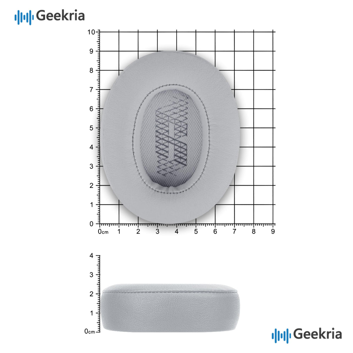 Geekria Replacement Earpads for JBL Live 500BT Headphones - Grey NEW