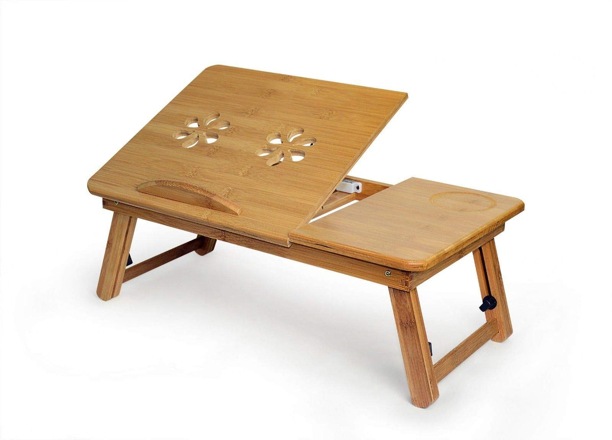 Living Today Lapdesk Bamboo Portable Work Station With Vents NEW