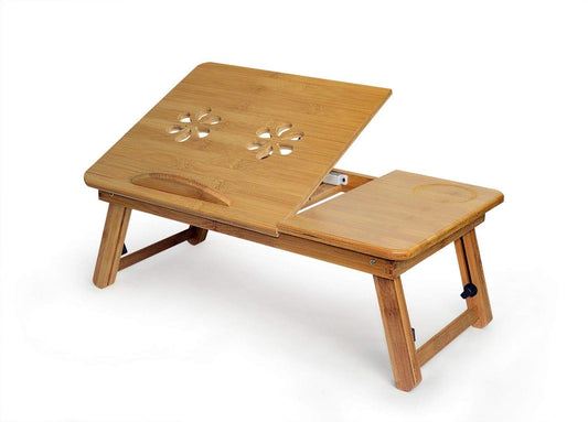 Living Today Lapdesk Bamboo Portable Work Station With Vents NEW