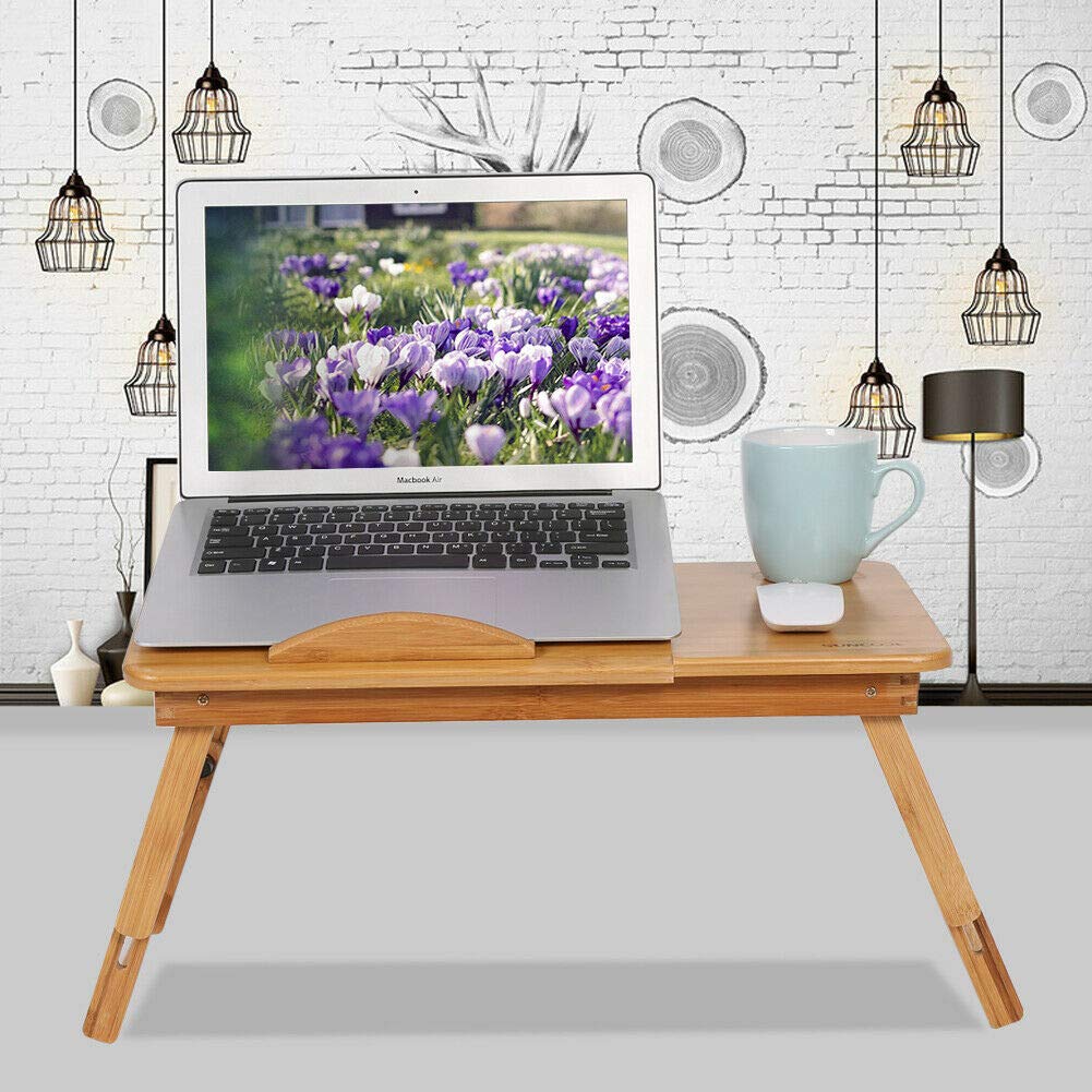 Living Today Lapdesk Bamboo Portable Work Station With Vents NEW