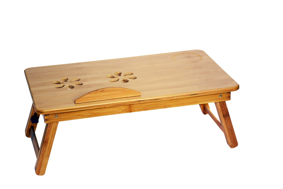 Living Today Lapdesk Bamboo Portable Work Station With Vents NEW