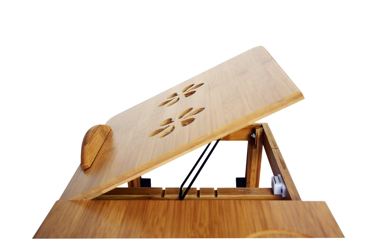 Living Today Lapdesk Bamboo Portable Work Station With Vents NEW