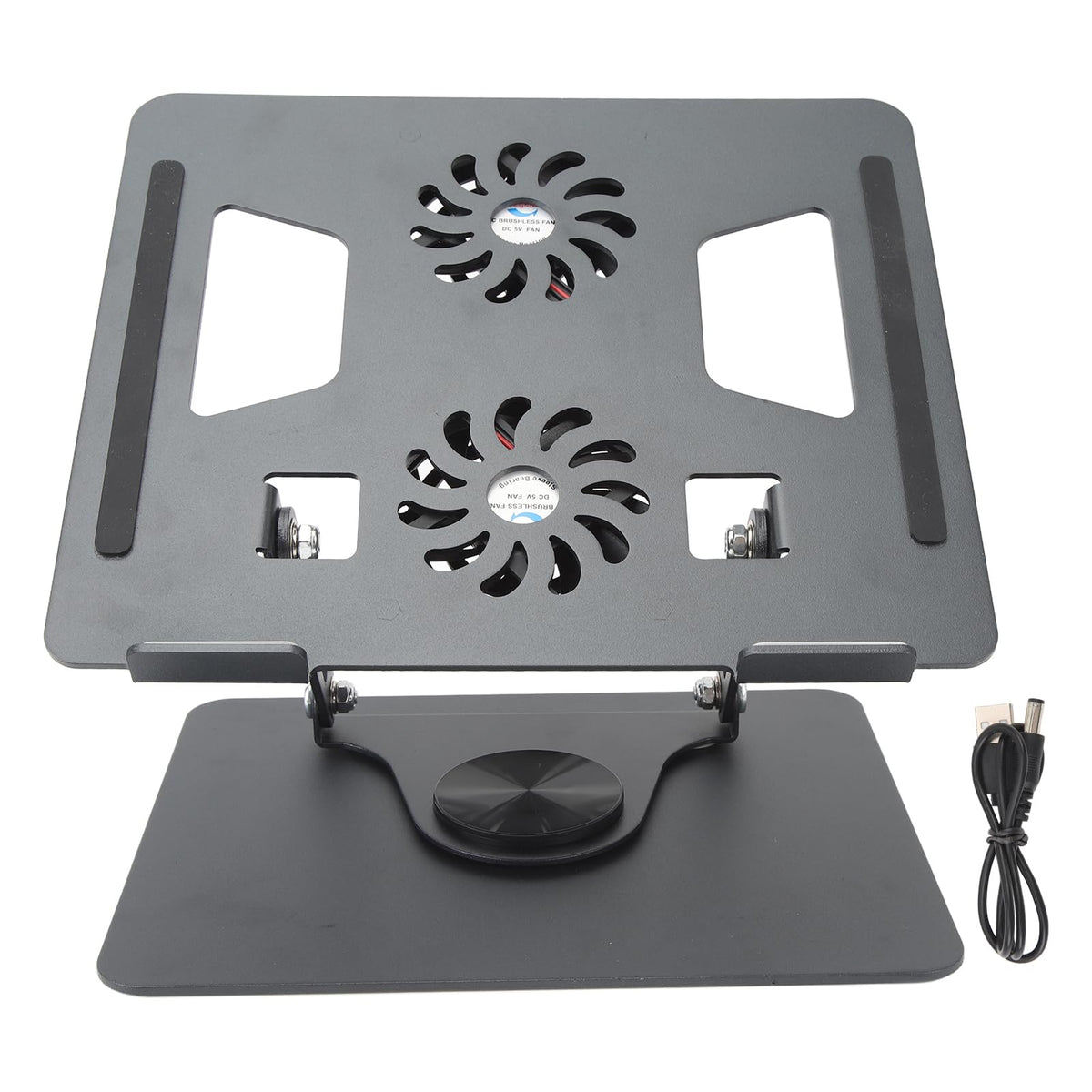 VELATEMOR Adjustable Stands Laptop Stand with Cooling Fan - Black NEW