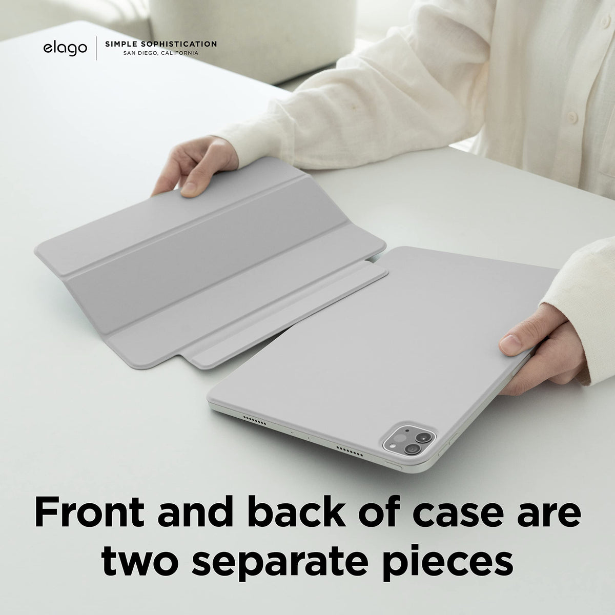 elago Magnetic Cases Case for iPad Air 11 & Pro Light Grey NEW