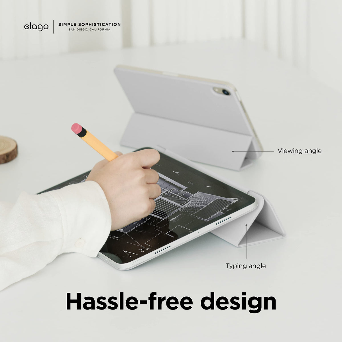 elago Magnetic Cases Case for iPad Air 11 & Pro Light Grey NEW