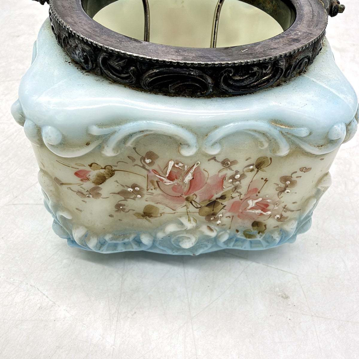 VINTAGE Wavecrest 3 Piece Porcelain Multi Color Sugar Set Floral Mounts