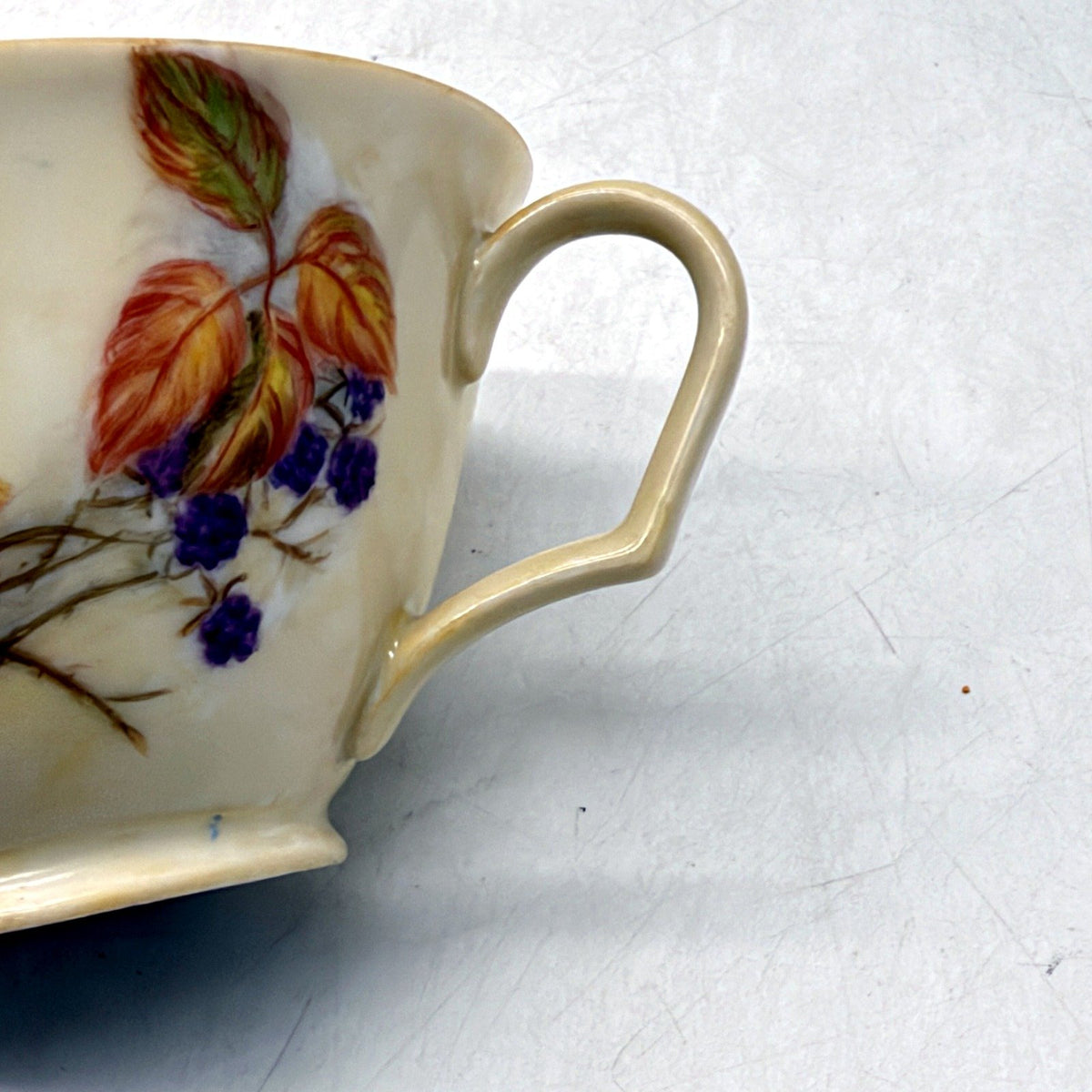 VINTAGE Victoria China Czechoslovakia Floral 3Pce Teacup and Saucer Set