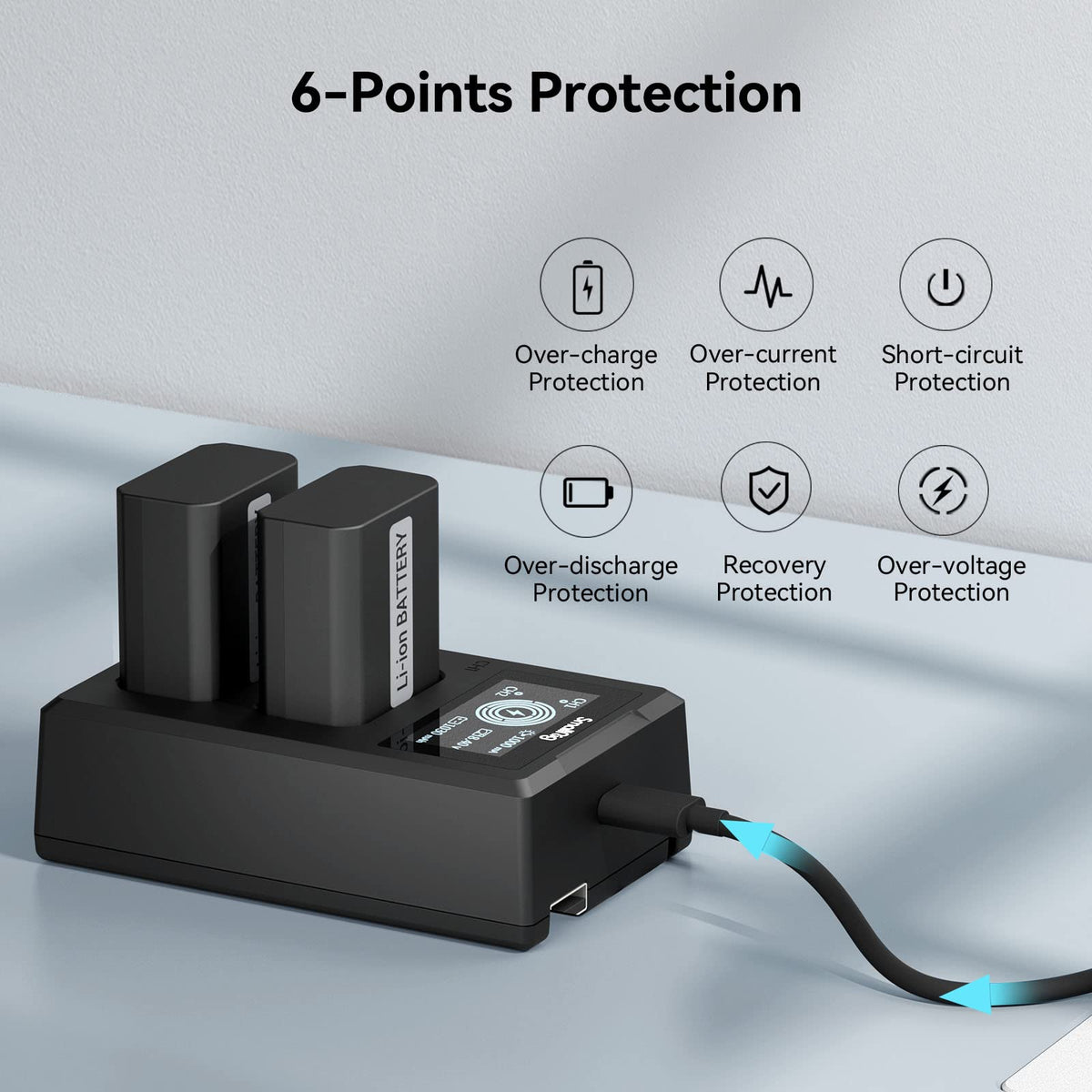 SmallRig NP-FW50 Battery Charger Set Black Camera Power Supply Kit NEW