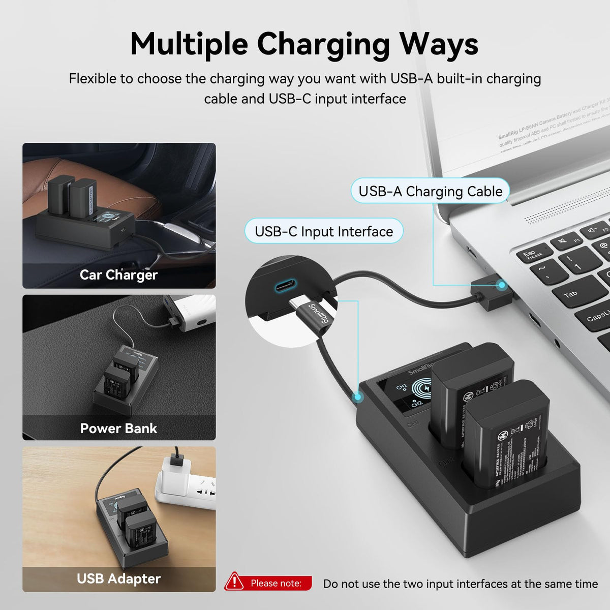 SmallRig NP-FW50 Battery Charger Set Black Camera Power Supply Kit NEW