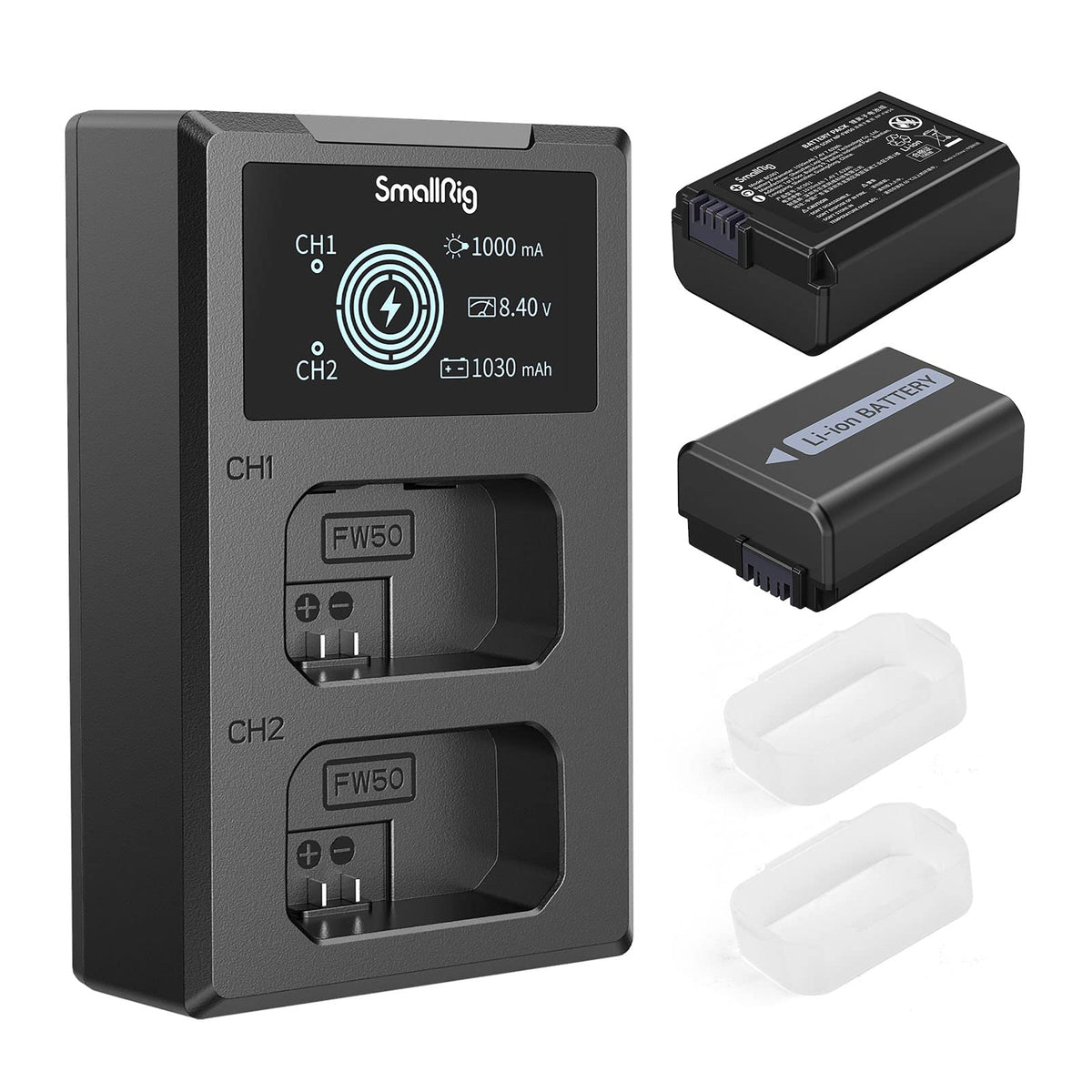 SmallRig NP-FW50 Battery Charger Set Black Camera Power Supply Kit NEW