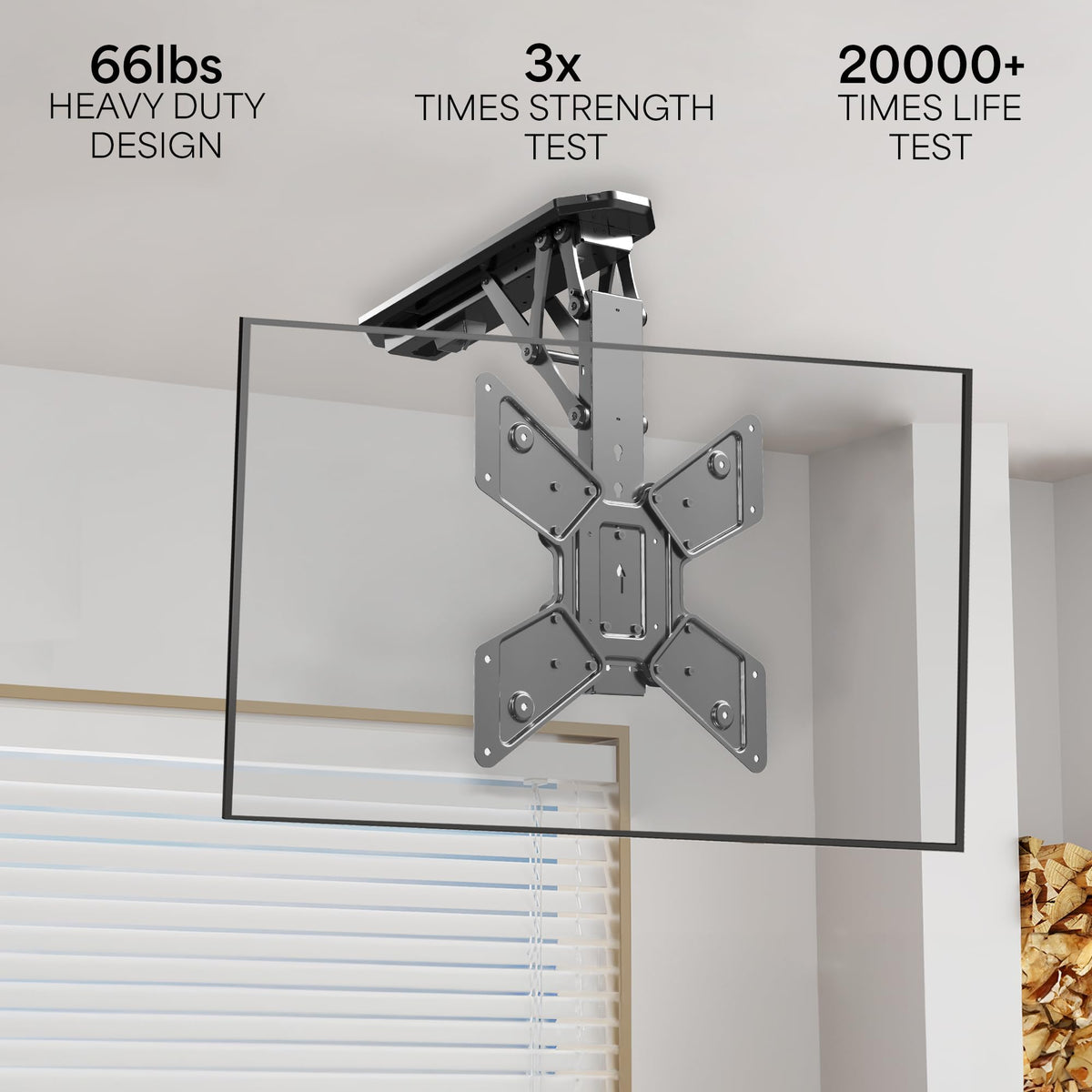 VIVO Electric Motorized Ceiling TV Mount Flip Down 23-55" Black NEW