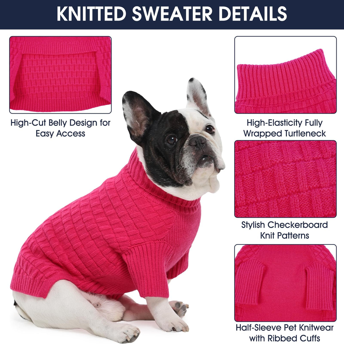 IECOii Warm Knit Jumper Rose Pink Cozy Pet Animal Sweater XXXX-Large NEW