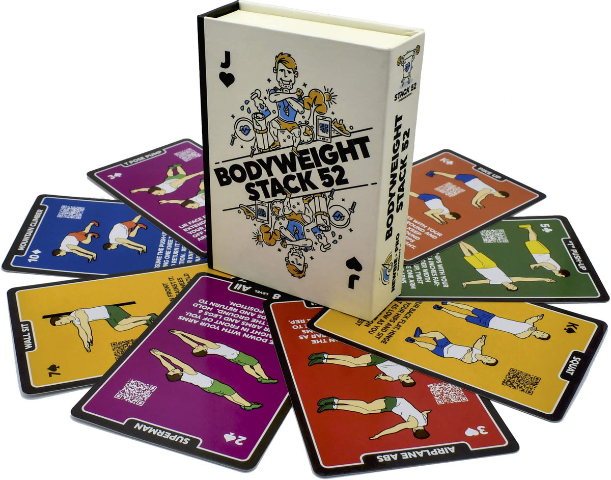 Stack 52 Piccolo 55 Card Bodyweight Exercise Fitness Workout Deck Size NEW