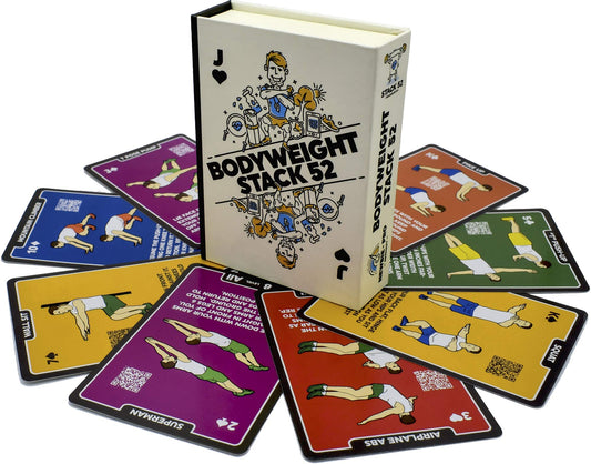 Stack 52 Piccolo 55 Card Bodyweight Exercise Fitness Workout Deck Size NEW