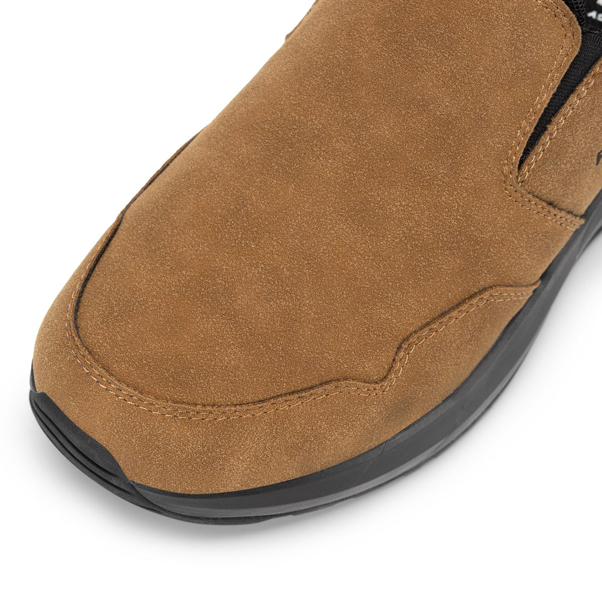 FitVille Trekking Hiking Shoes Slip On Dune Brown WIDE FIT Mens US 10.5 DEMO