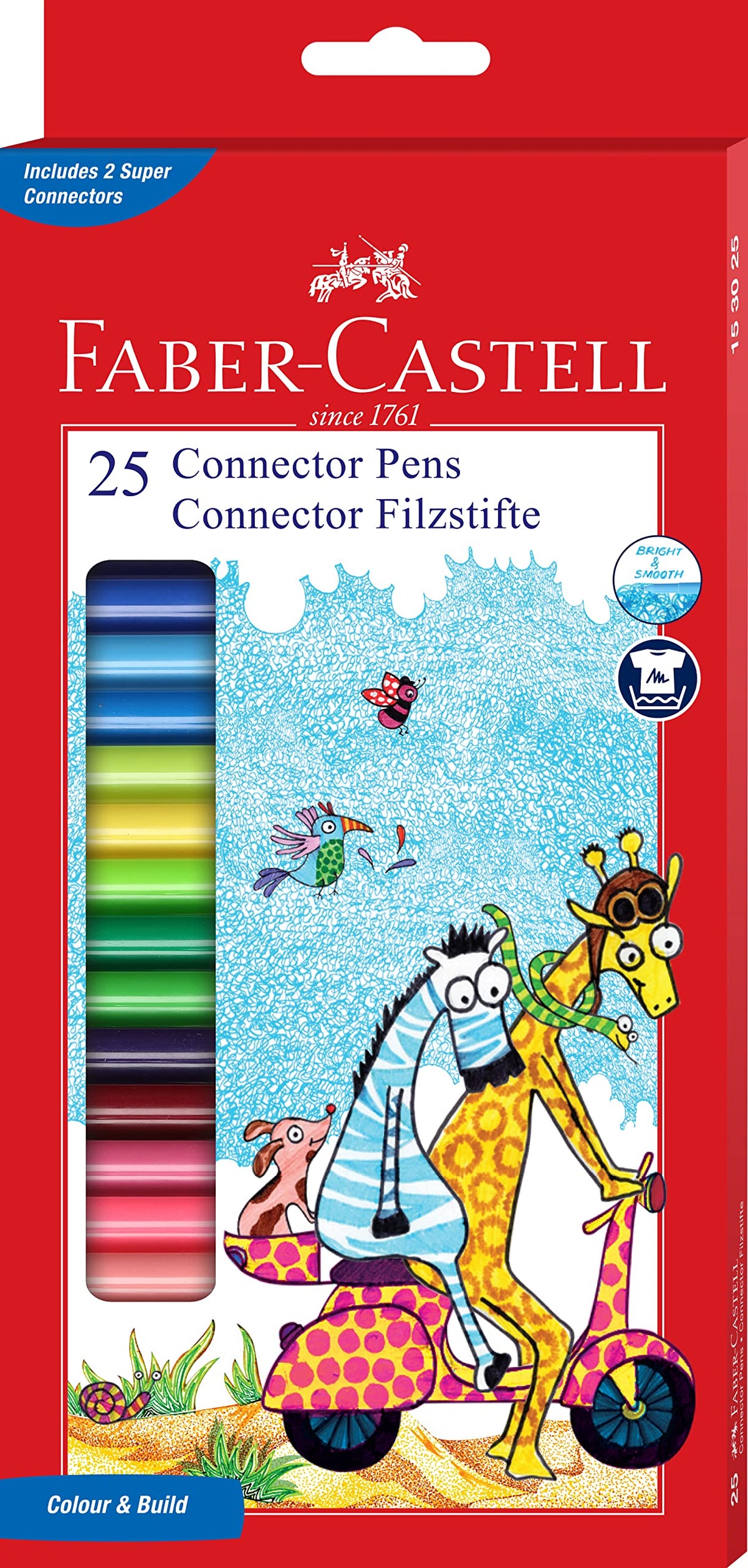 Faber-Castell Connector Pens Pen Set 25 Pack Multicolor Markers DEMO