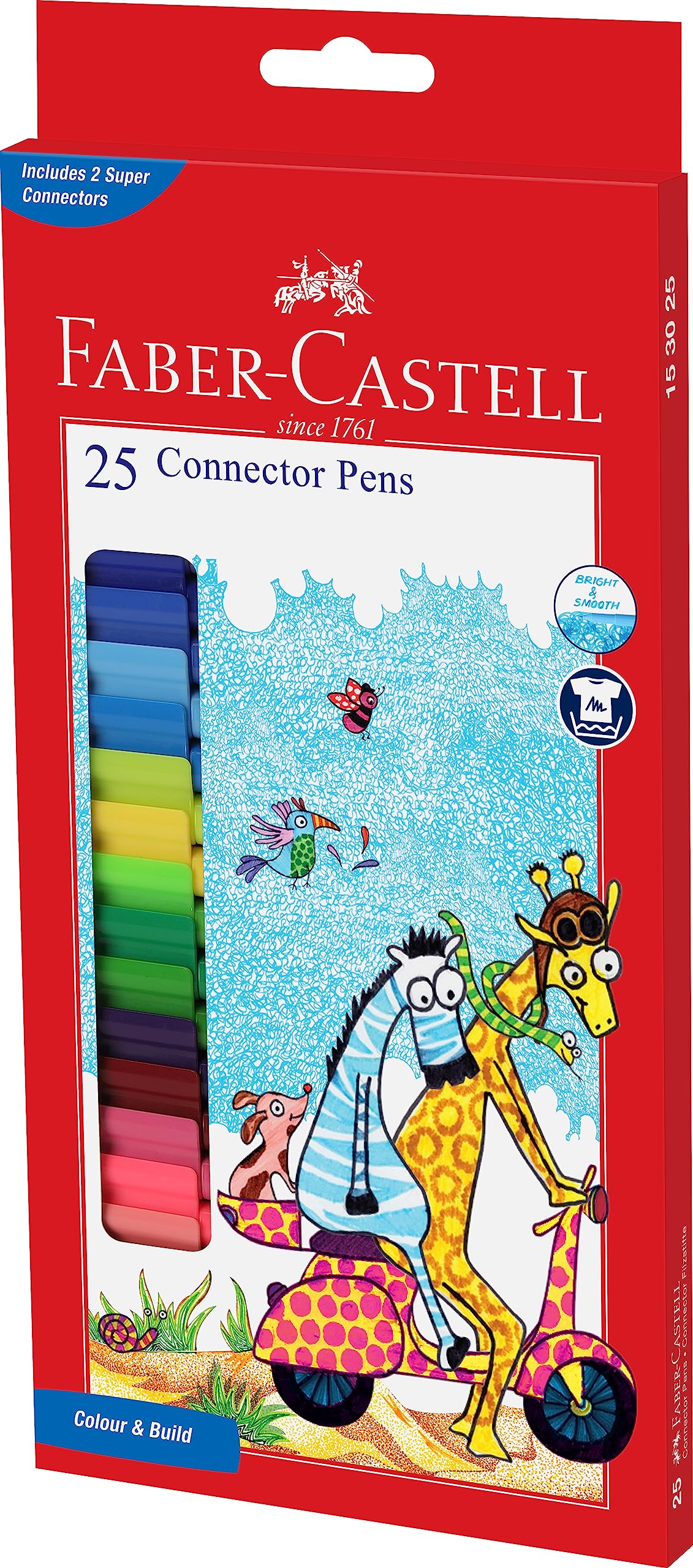 Faber-Castell Connector Pens Pen Set 25 Pack Multicolor Markers DEMO