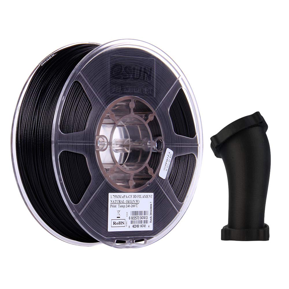 eSUN Nylon6 Printers Carbon Fiber 3D Printer Filament 1.75mm 1KG Black NEW