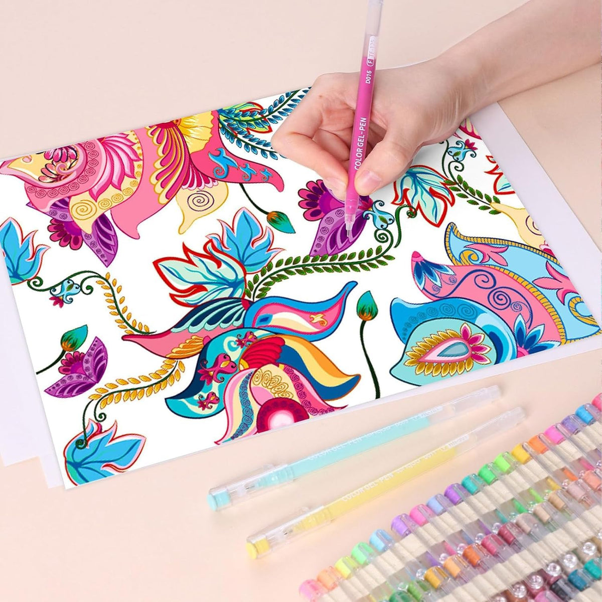 OHLLWERD 168Pc Gel Pens Set Colorful Art Markers for Adult Coloring NEW