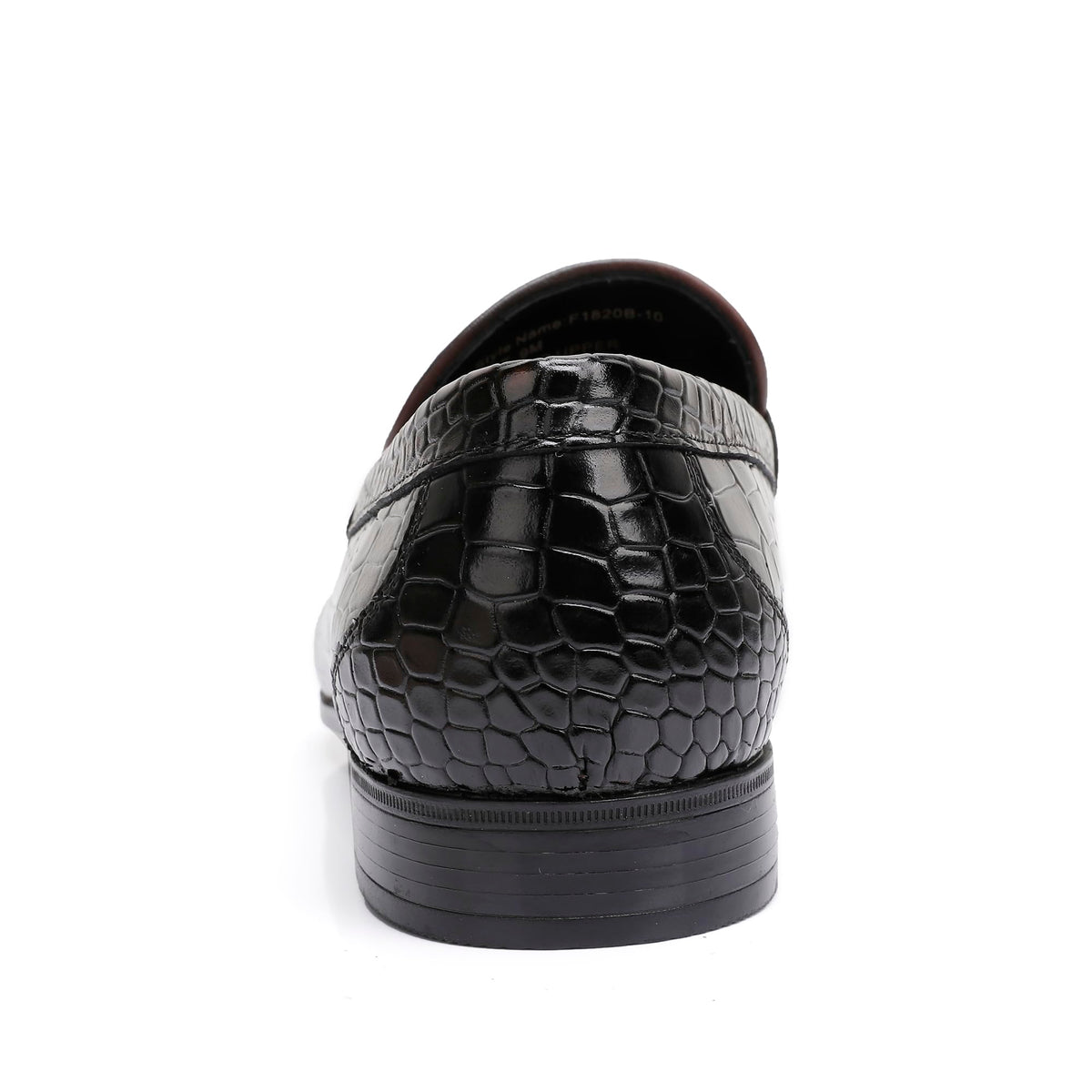 ChrisLOOK Crocodile Pattern Leather Loafer Flats in Coffee Mens US 8.5 DEMO
