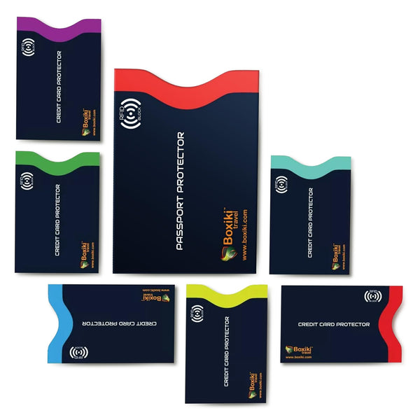 Boxiki Travel RFID Anti Theft Blocking Passport Wallet Assorted Colours NEW