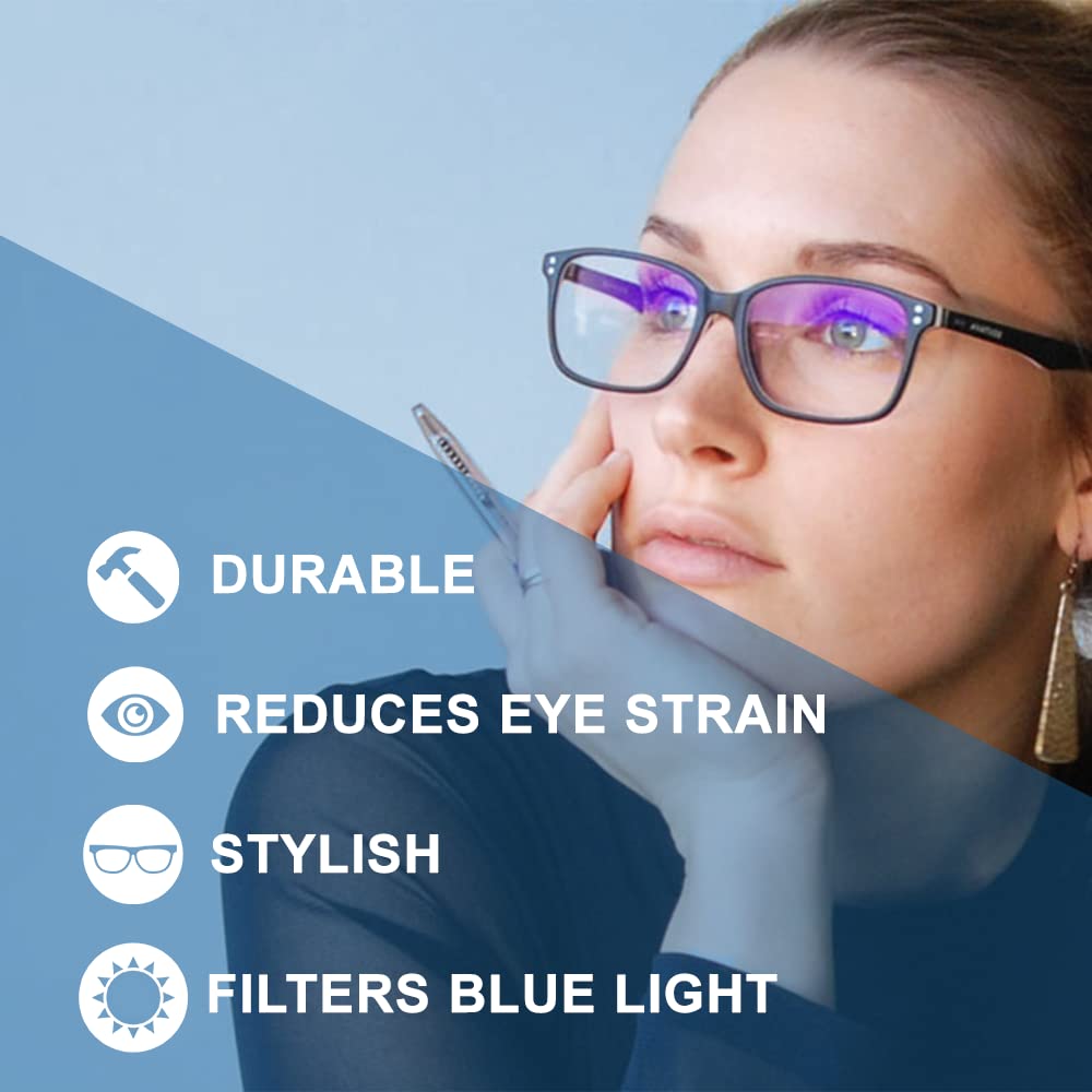 AVATUDE Clifton Clear Blue Light Blocking Glasses Strength 3.00 Eyewear NEW