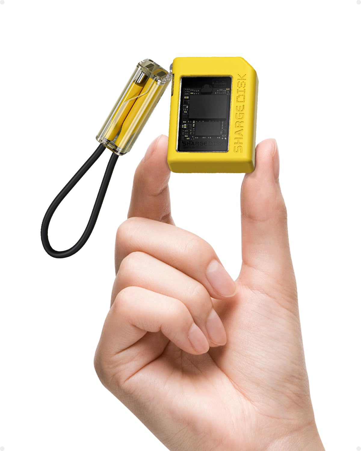 Sharge Disk Enclosures M.2 NVMe SSD Enclosure Active Cooling - Yellow DEMO