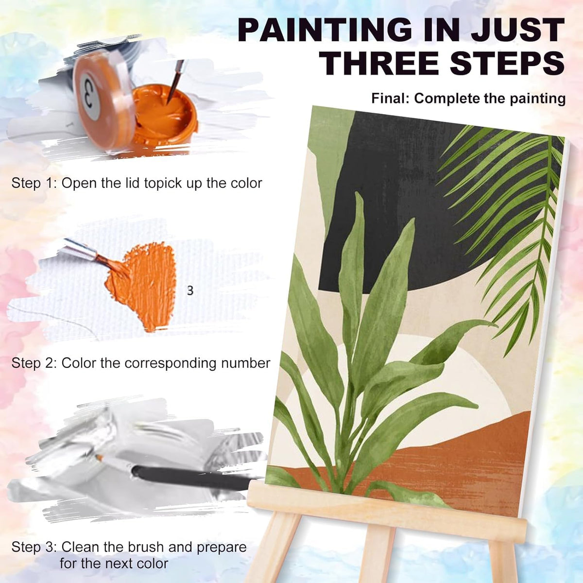 ADFCNORY Adults Paint-By-Number Kit Sunset 8X12 Inch 4 Pack Set Size 8X 12 NEW