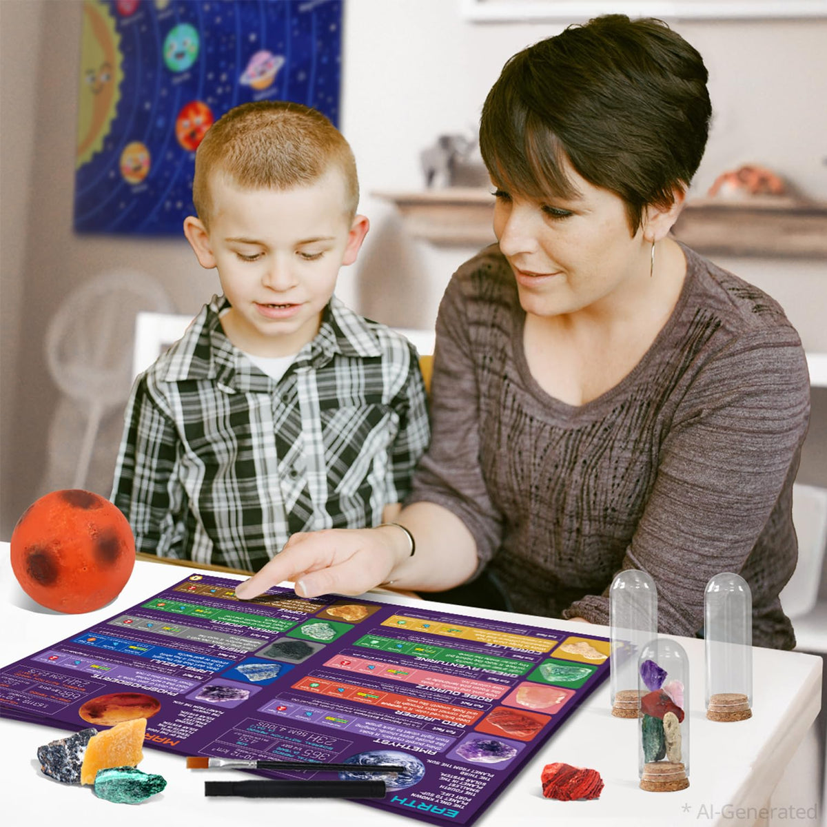 PIBEX Gemstone Science Kits Dig Kit 3-IN-1 Solar System Excavating Set NEW