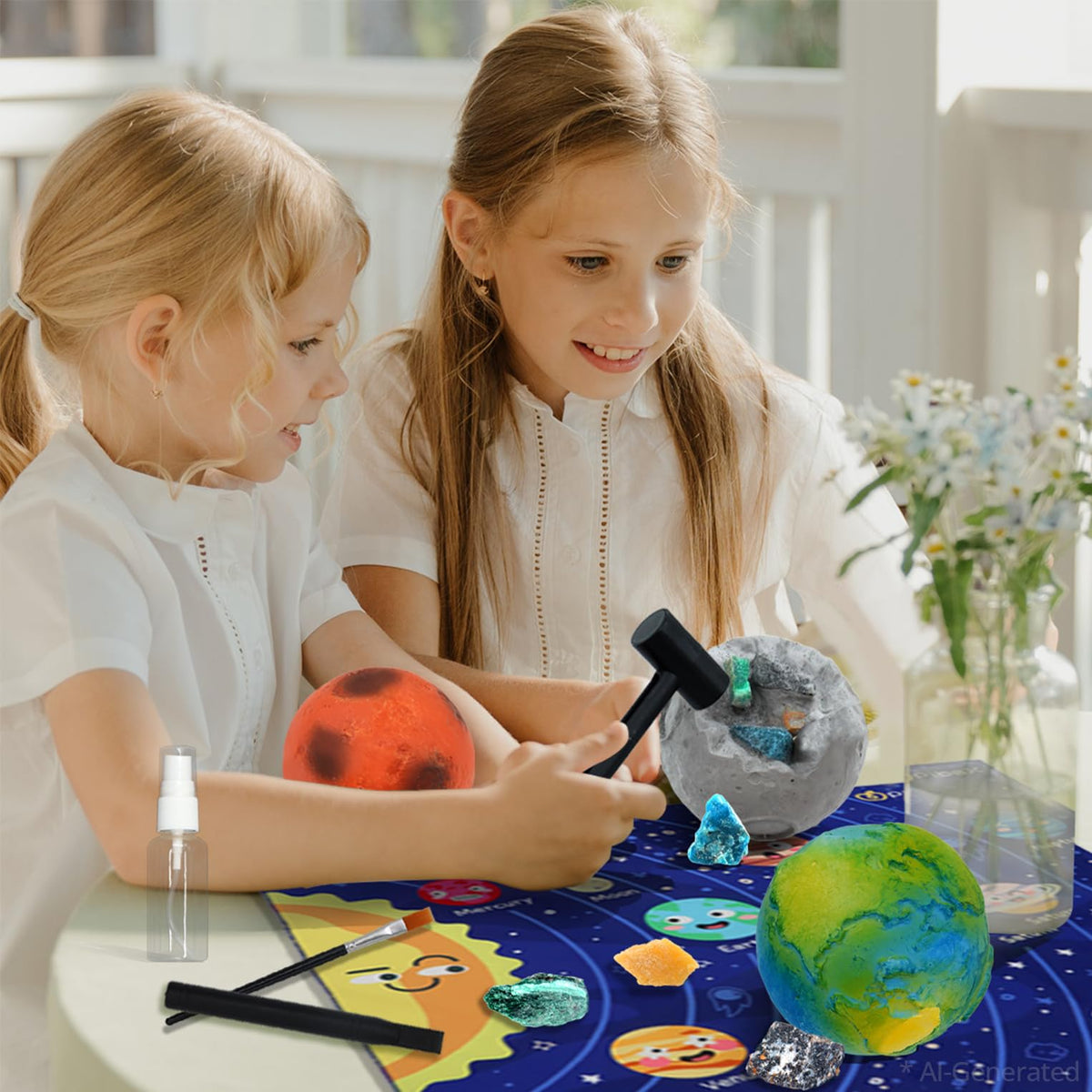 PIBEX Gemstone Science Kits Dig Kit 3-IN-1 Solar System Excavating Set NEW