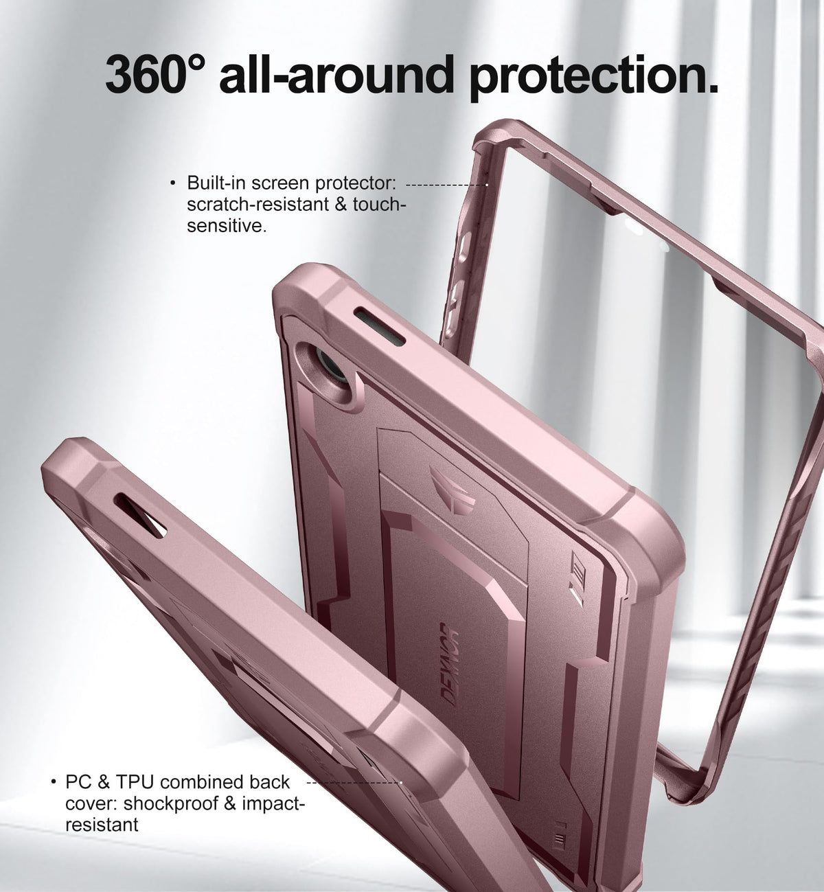 Dexnor Full-Body Cases Heavy Duty Case for Samsung Galaxy Tab A9 Pink NEW
