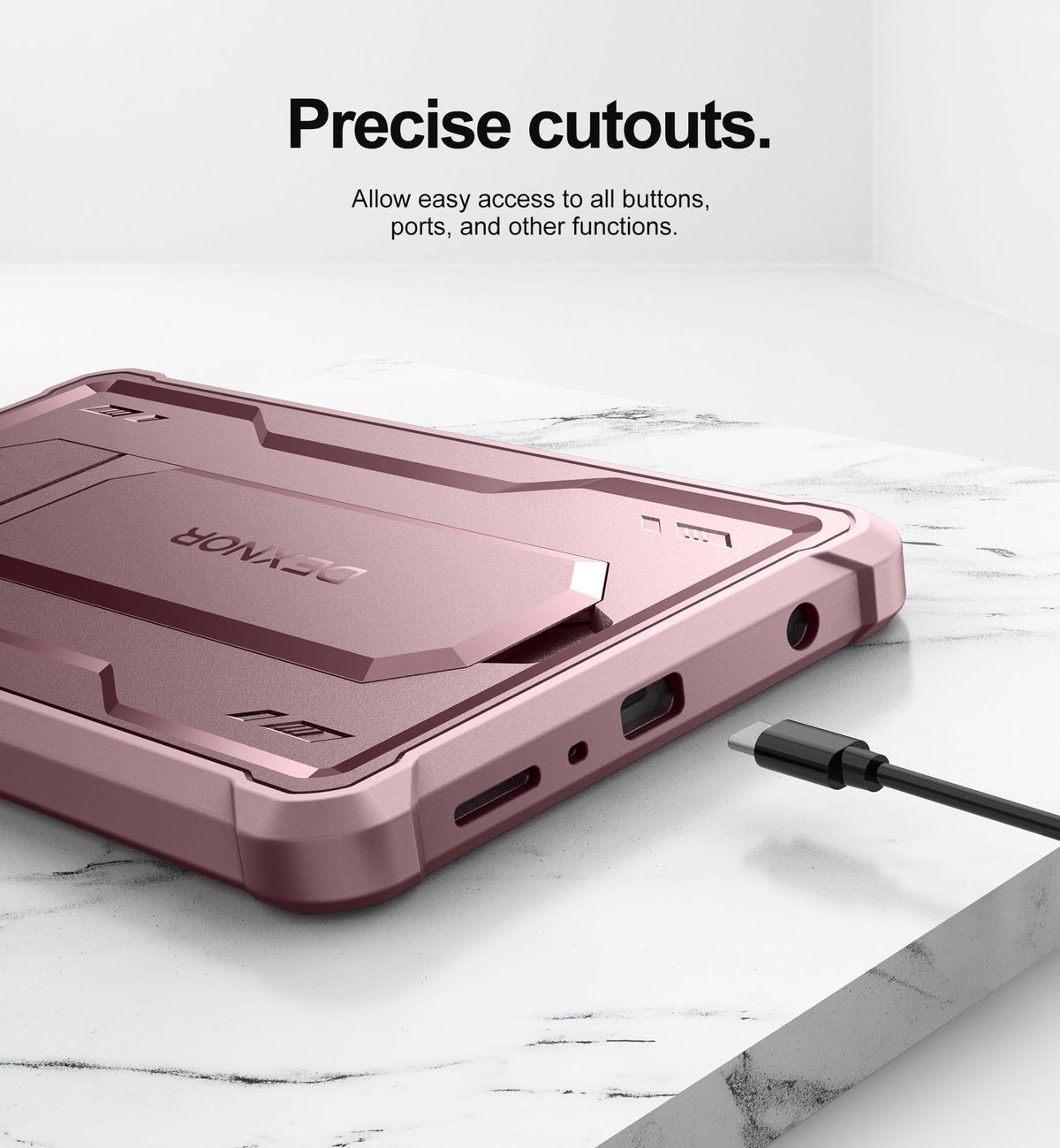 Dexnor Full-Body Cases Heavy Duty Case for Samsung Galaxy Tab A9 Pink NEW