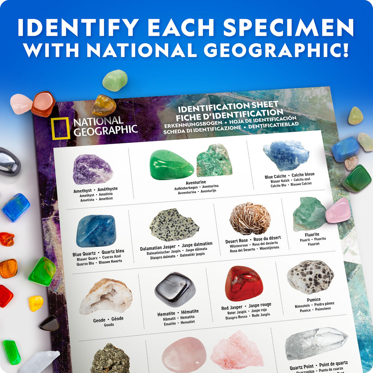 National Geographic Science 300 Piece Rock & Gemstone Collection Set NEW