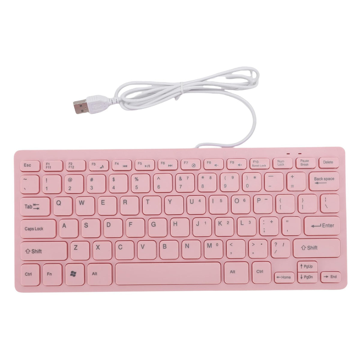 Wisoqu USB Keyboards Wired Computer Keyboard 78 Keys English QWERTY Pink NEW